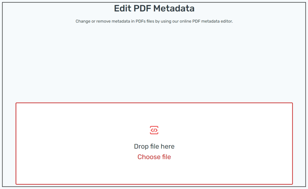 Edit PDF Metadata